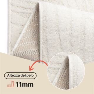 Tappeto Terra Crema Foglie di Palma