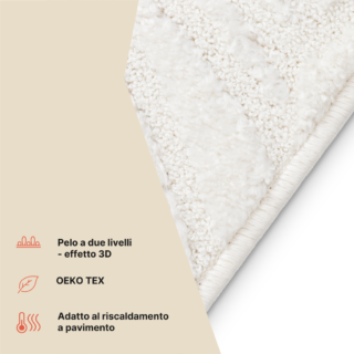 Tappeto Terra Crema Foglie di Palma