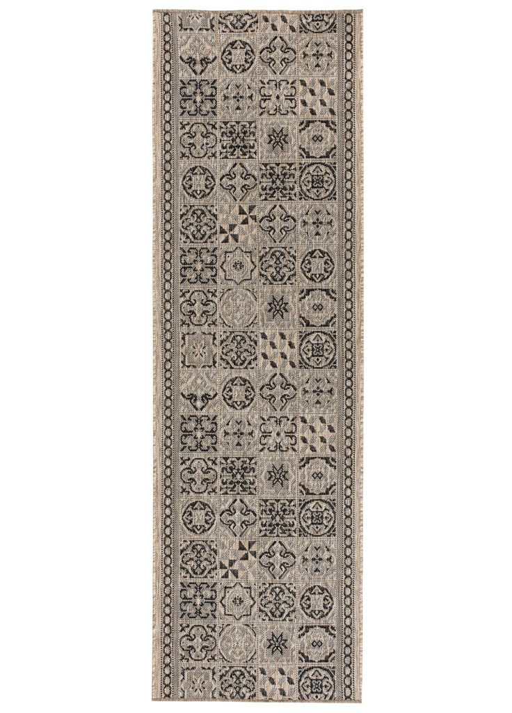 Passatoia Melissa Marrone Nero a Mosaico Indoor Outdoor