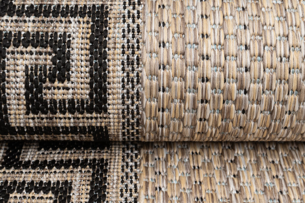 Passatoia Melissa Marrone Nero a Zigzag Indoor Outdoor