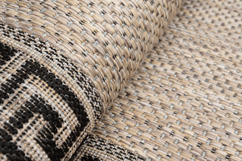 Passatoia Melissa Marrone Nero a Zigzag Indoor Outdoor