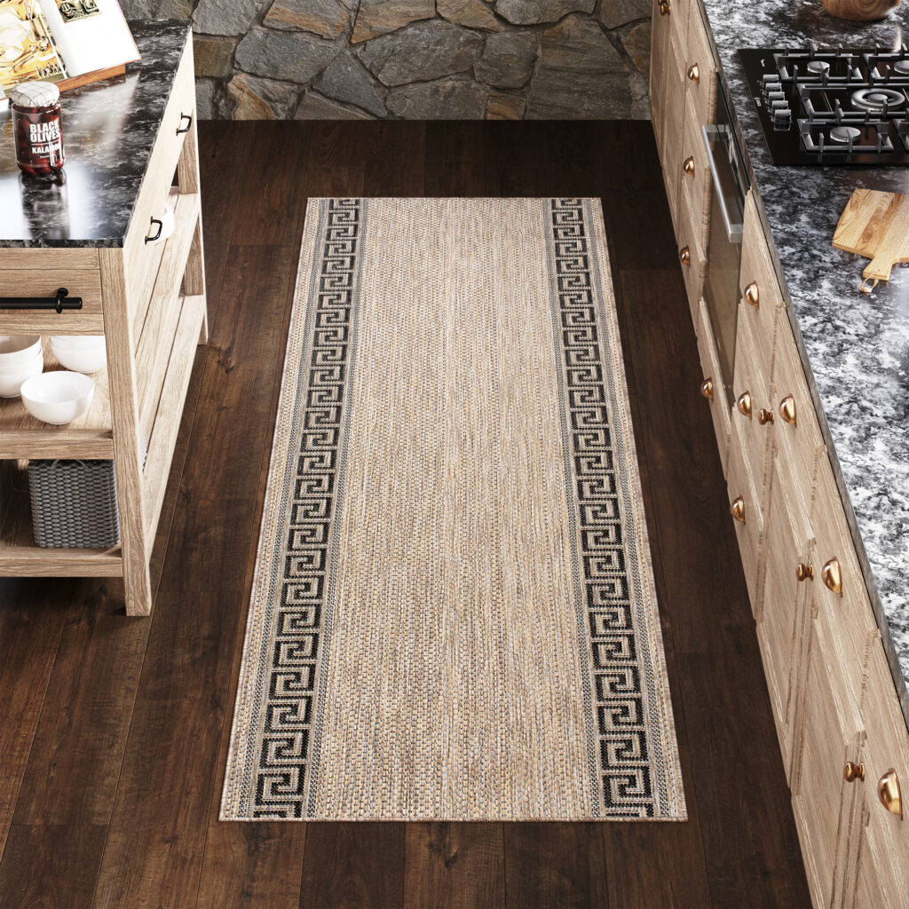 Passatoia Melissa Marrone Nero a Zigzag Indoor Outdoor