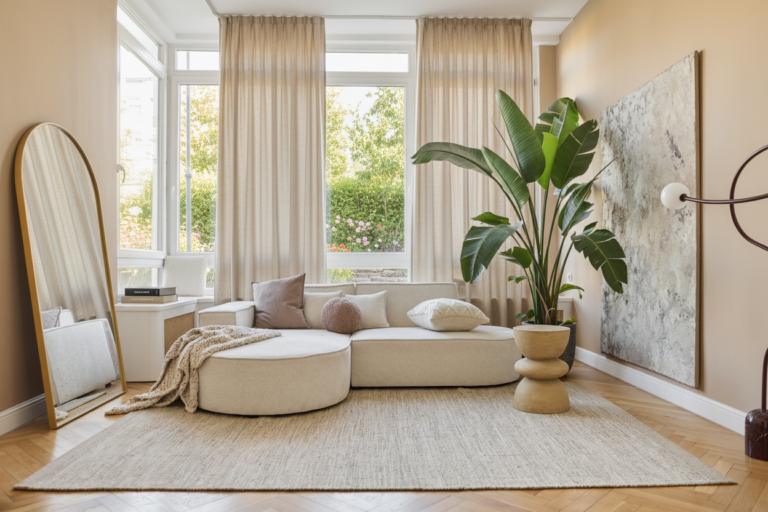 Tappeto Lana Loni Marrone Chiaro