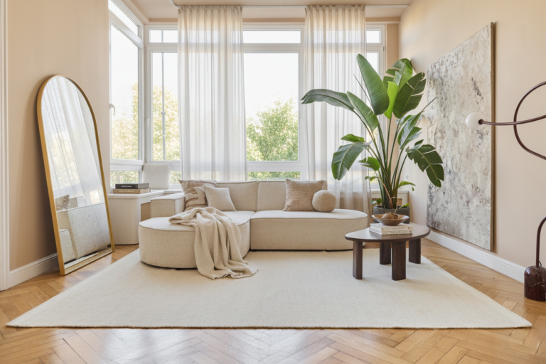 Tappeto Lana Loni Bianco