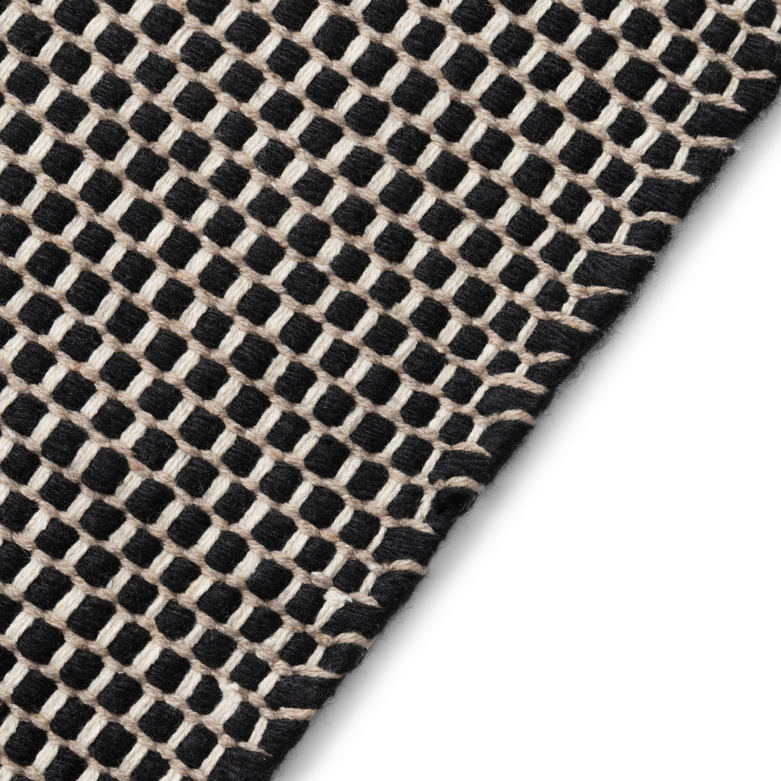 Tappeto Lana Loni Nero