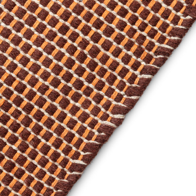 Tappeto Lana Loni Marrone Scuro