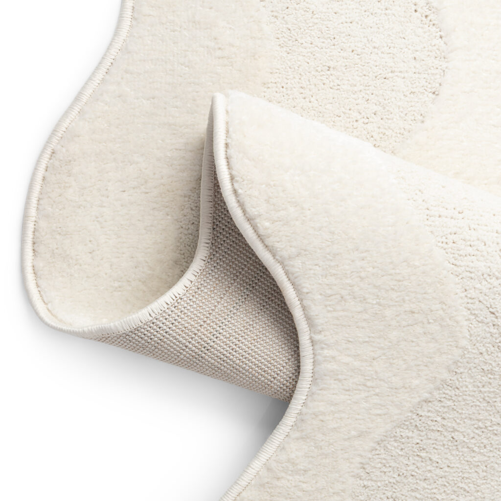 Tappeto Terra Crema Onda Forma Irregolare