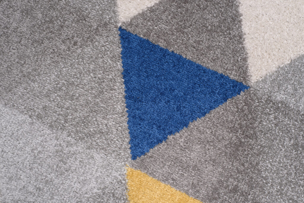 Passatoia Lazur Grigia Gialla Blu Triangoli
