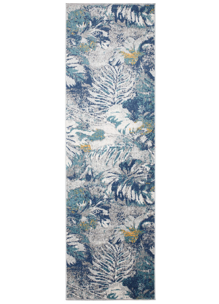 Passatoia Lazur Blu Navy Foglie