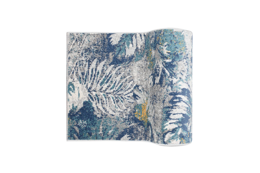 Passatoia Lazur Blu Navy Foglie