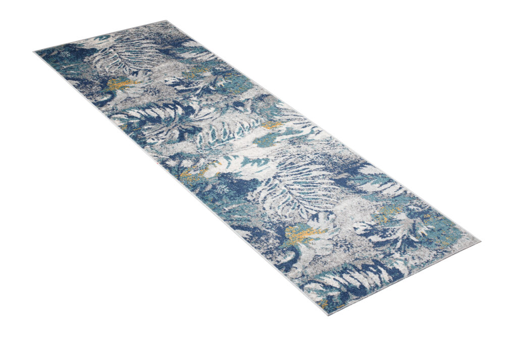 Passatoia Lazur Blu Navy Foglie