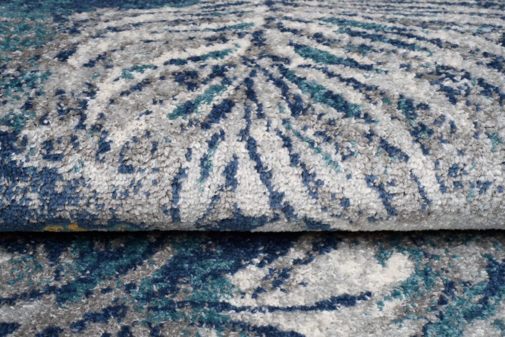 Passatoia Lazur Blu Navy Foglie