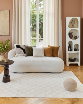 Tappeto Terra Crema Quadri