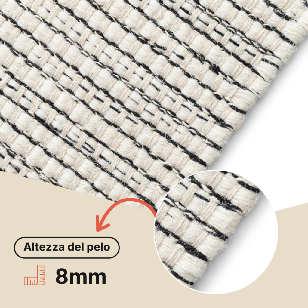 Tappeto Lana Loni Beige