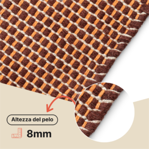 Tappeto Lana Loni Marrone Scuro