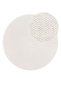 Tappeto Agra Rotondo Crema Moderno