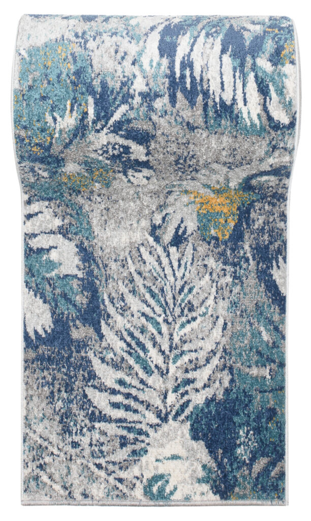 Passatoia Lazur Blu Navy Foglie