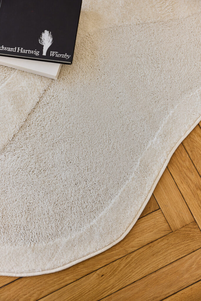 Tappeto Terra Crema Forma Irregolare
