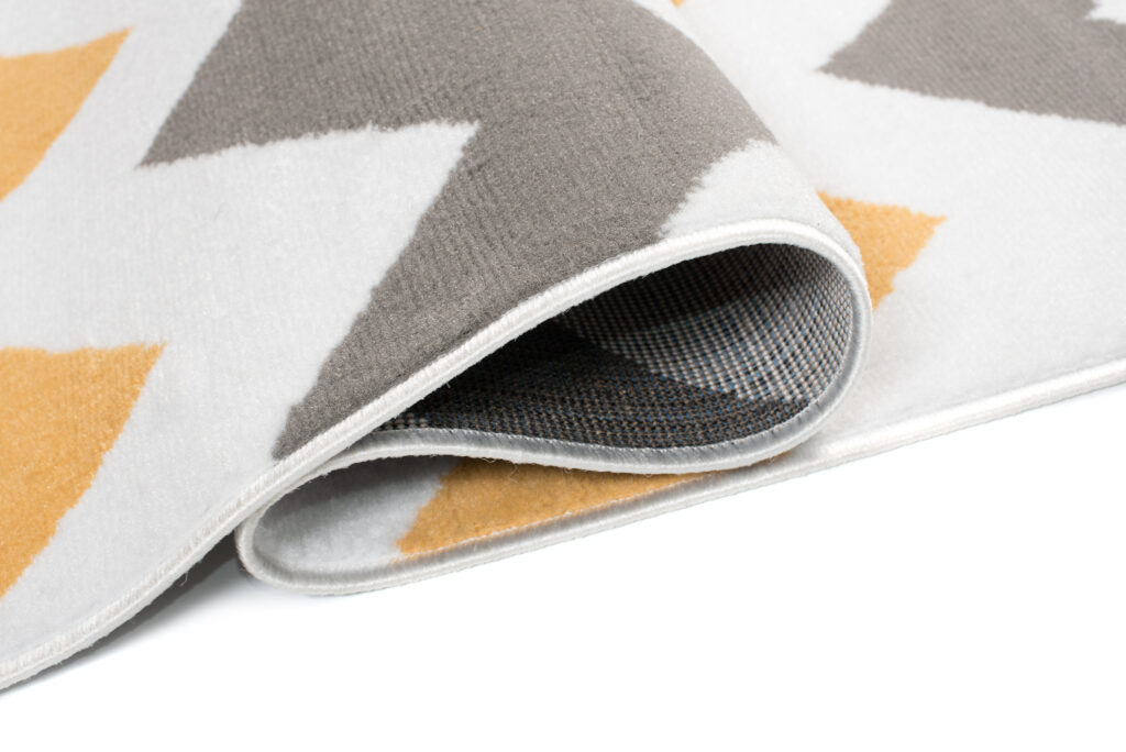 Passatoia Maya Grigio Giallo Geometrico a Zigzag