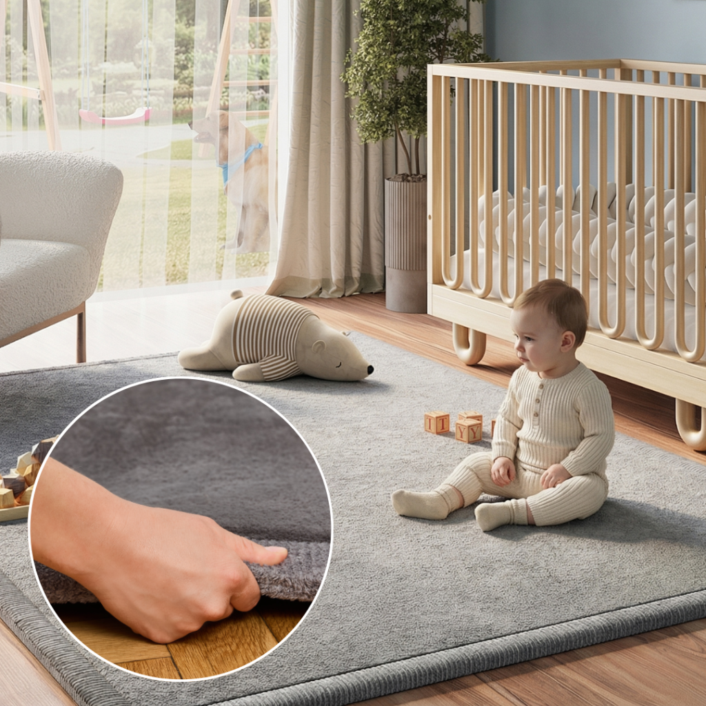 Tappeto Bambini Fluffin Grigio Scuro