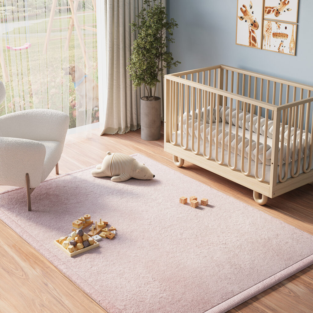 Tappeto Bambini Fluffin Rosa