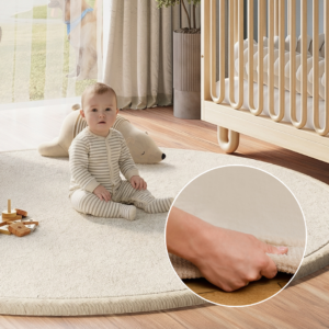 Tappeto Bambini Fluffin Rotondo Beige