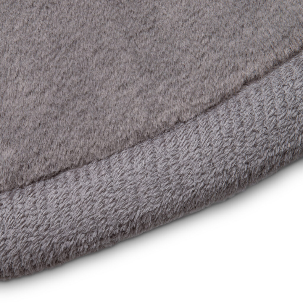 Tappeto Bambini Fluffin Rotondo Grigio Scuro