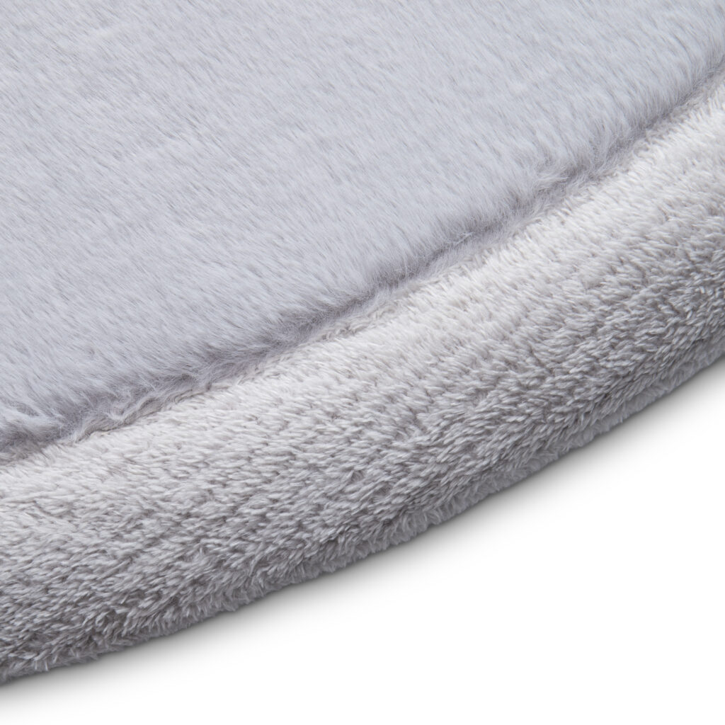 Tappeto Bambini Fluffin Rotondo Grigio Chiaro