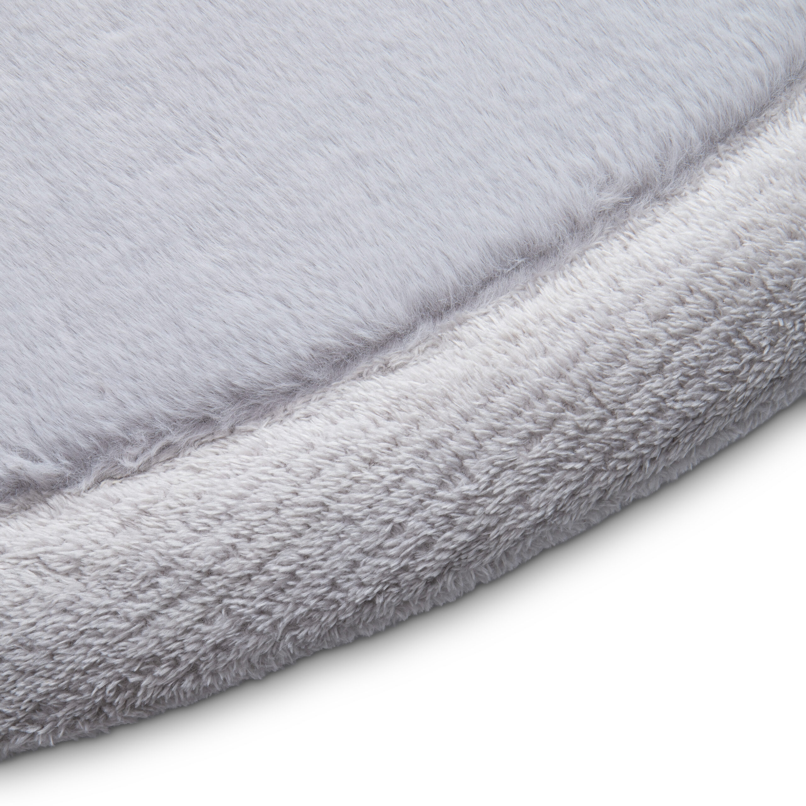 Tappeto Bambini Fluffin Rotondo Grigio Chiaro