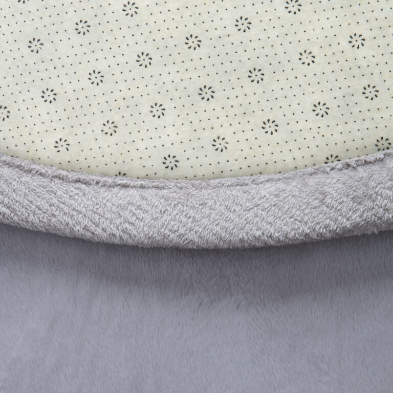 Tappeto Bambini Fluffin Rotondo Grigio Chiaro