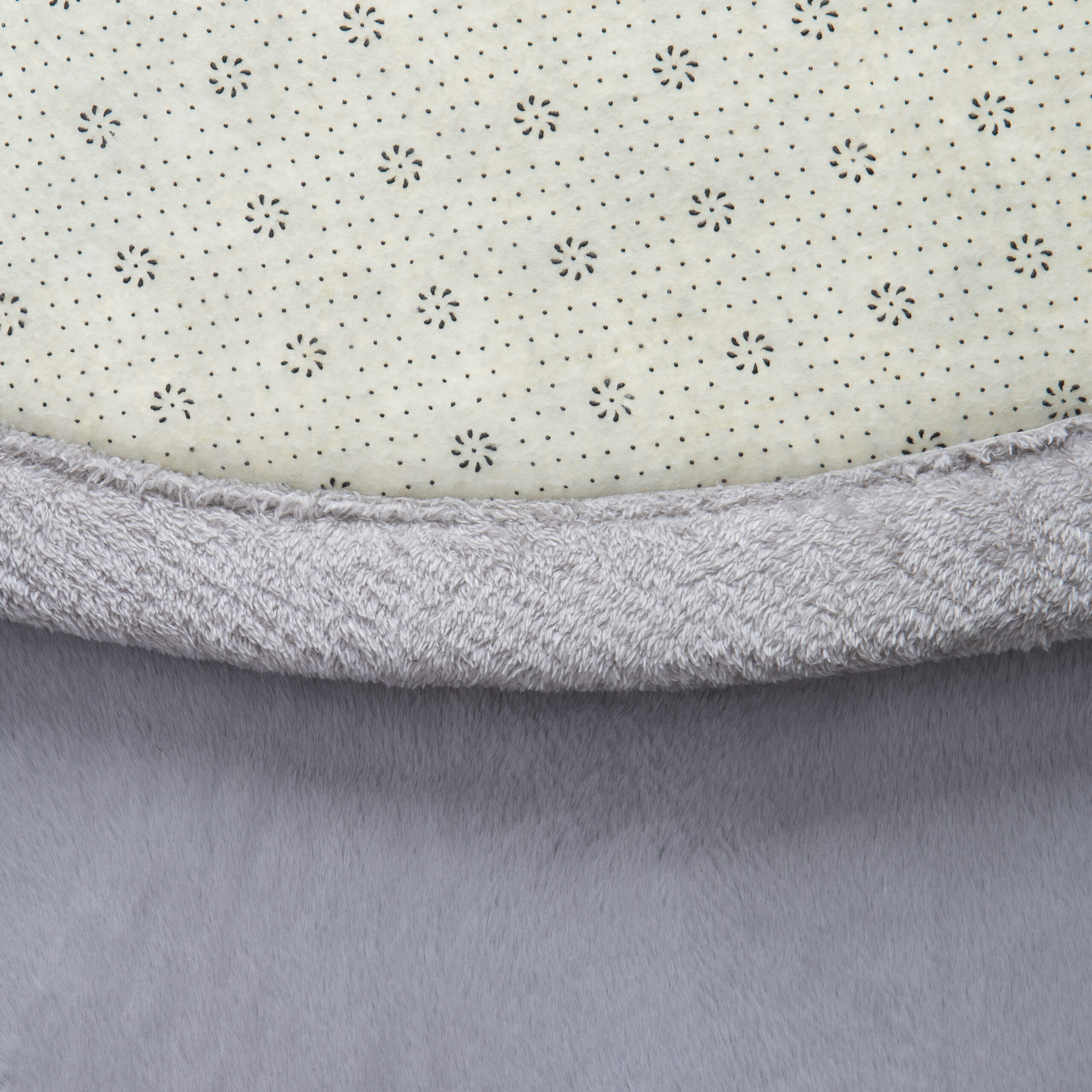 Tappeto Bambini Fluffin Rotondo Grigio Chiaro