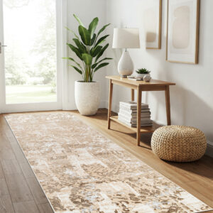 Passatoia Crystal Marrone Oro Astratta