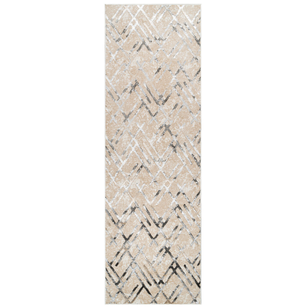 Passatoia Crystal Beige Grigio Zigzag