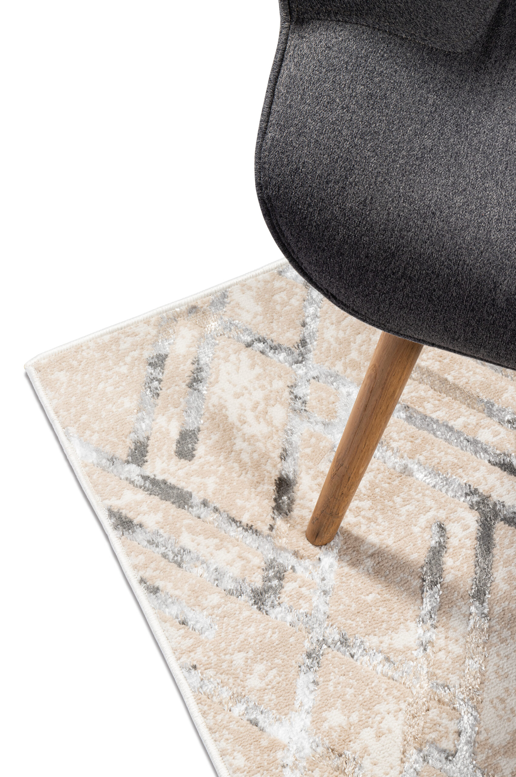 Passatoia Crystal Beige Grigio Zigzag