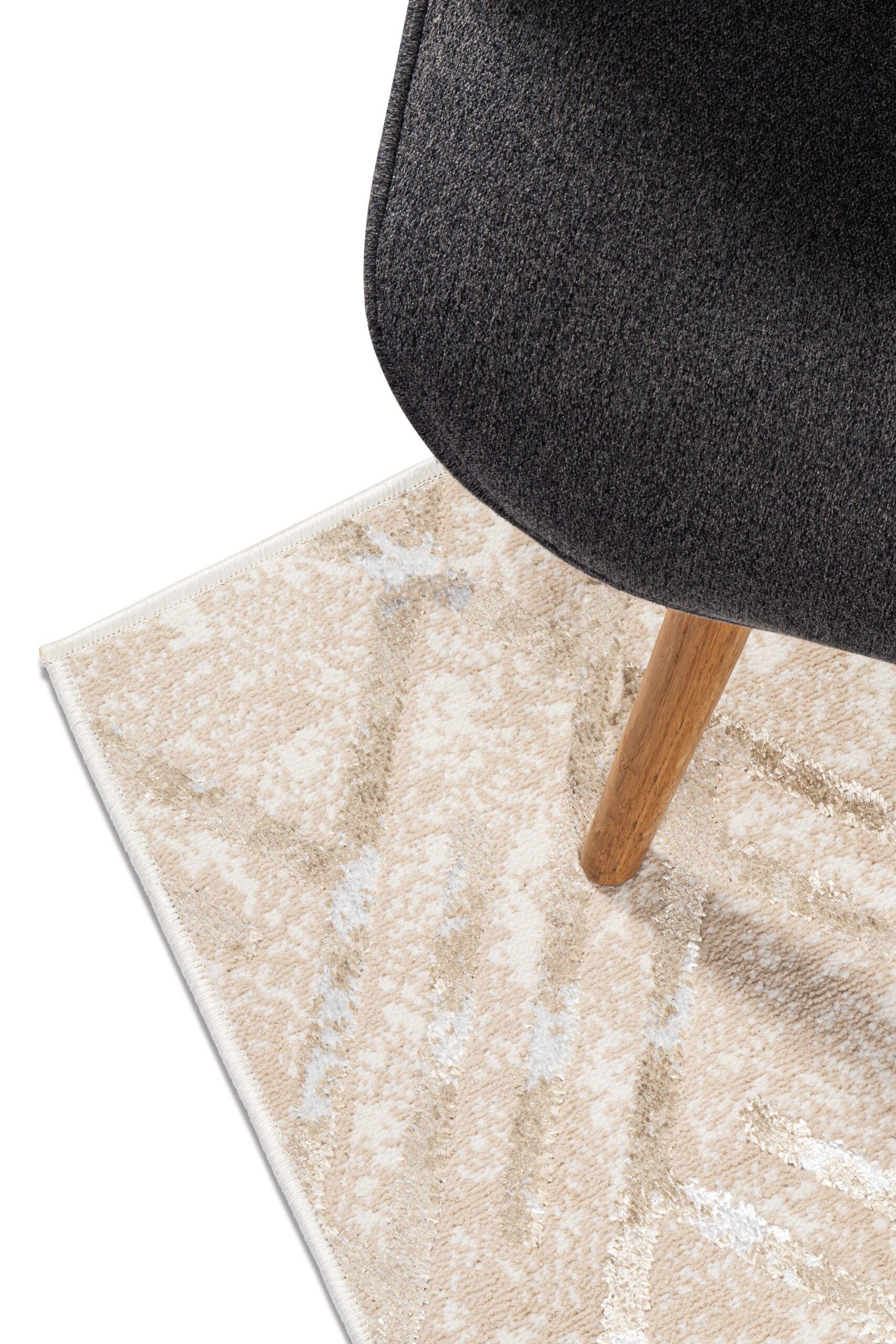 Passatoia Crystal Beige Oro Zigzag