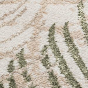 Passatoia Crystal Beige Verde Foglie