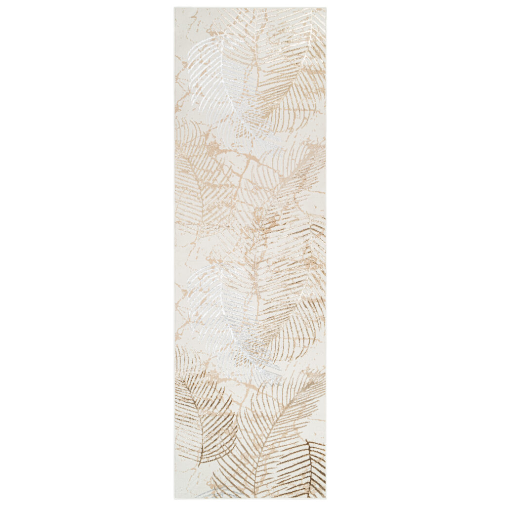 Passatoia Crystal Beige Marrone Foglie