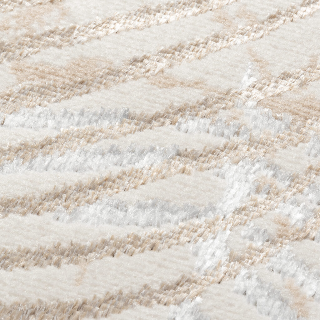 Passatoia Crystal Beige Marrone Foglie