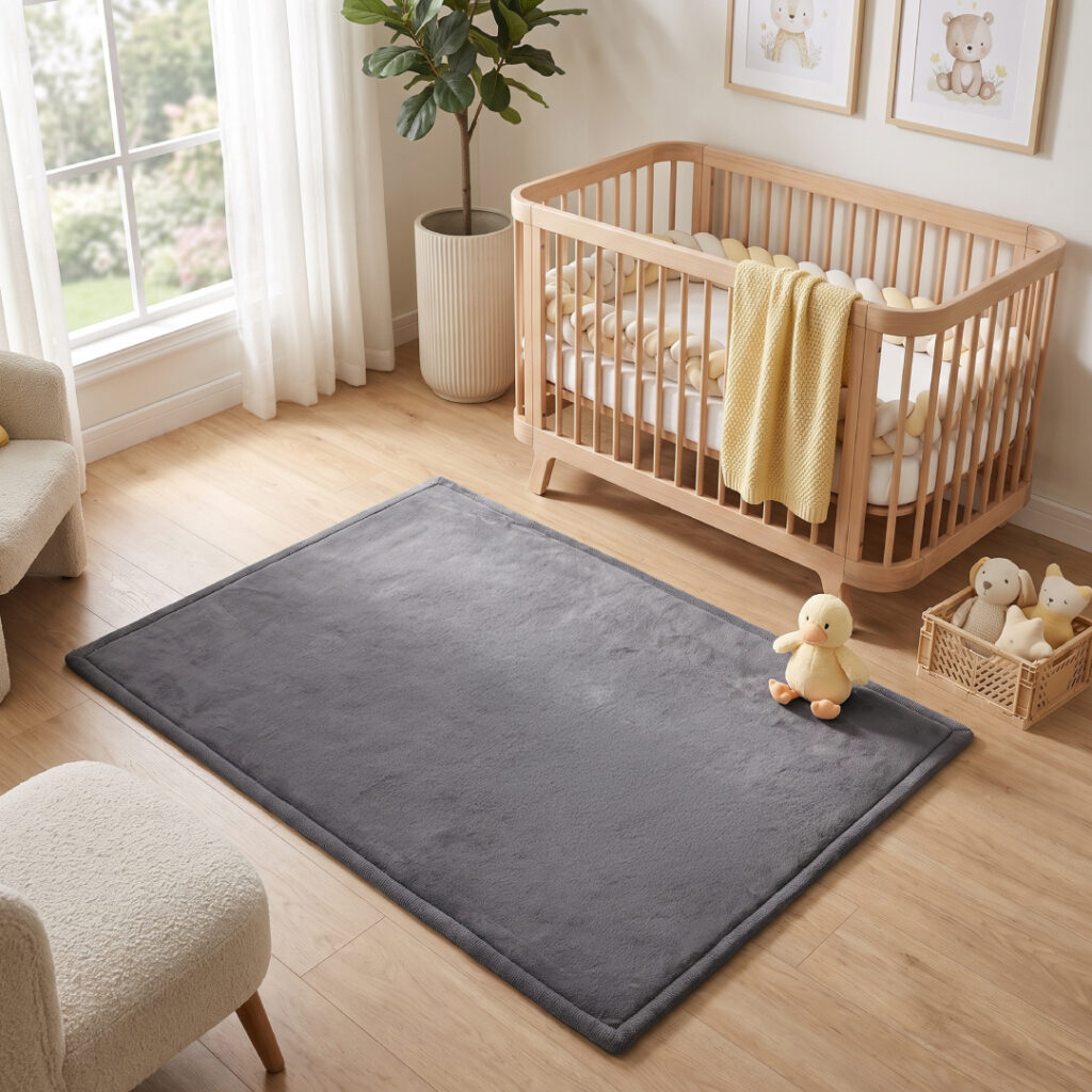 Tappeto Bambini Fluffin Grigio Scuro