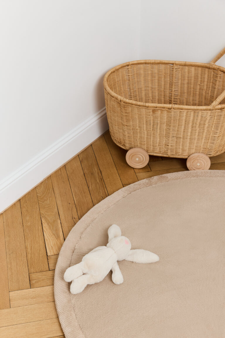 Tappeto Bambini Fluffin Rotondo Beige