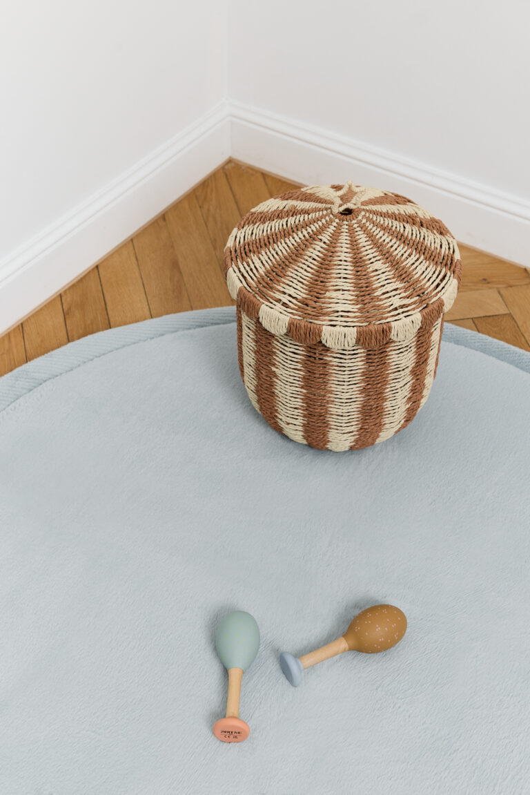 Tappeto Bambini Fluffin Rotondo Blu