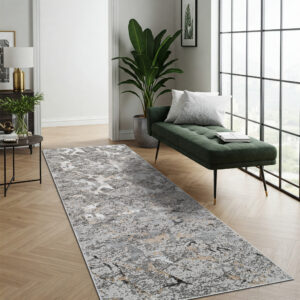 Passatoia Crystal Grigio Scuro Beige Moderna