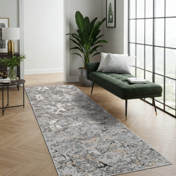 Passatoia Crystal Grigio Scuro Beige Moderna
