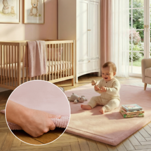 Tappeto Bambini Fluffin Quadrato Rosa