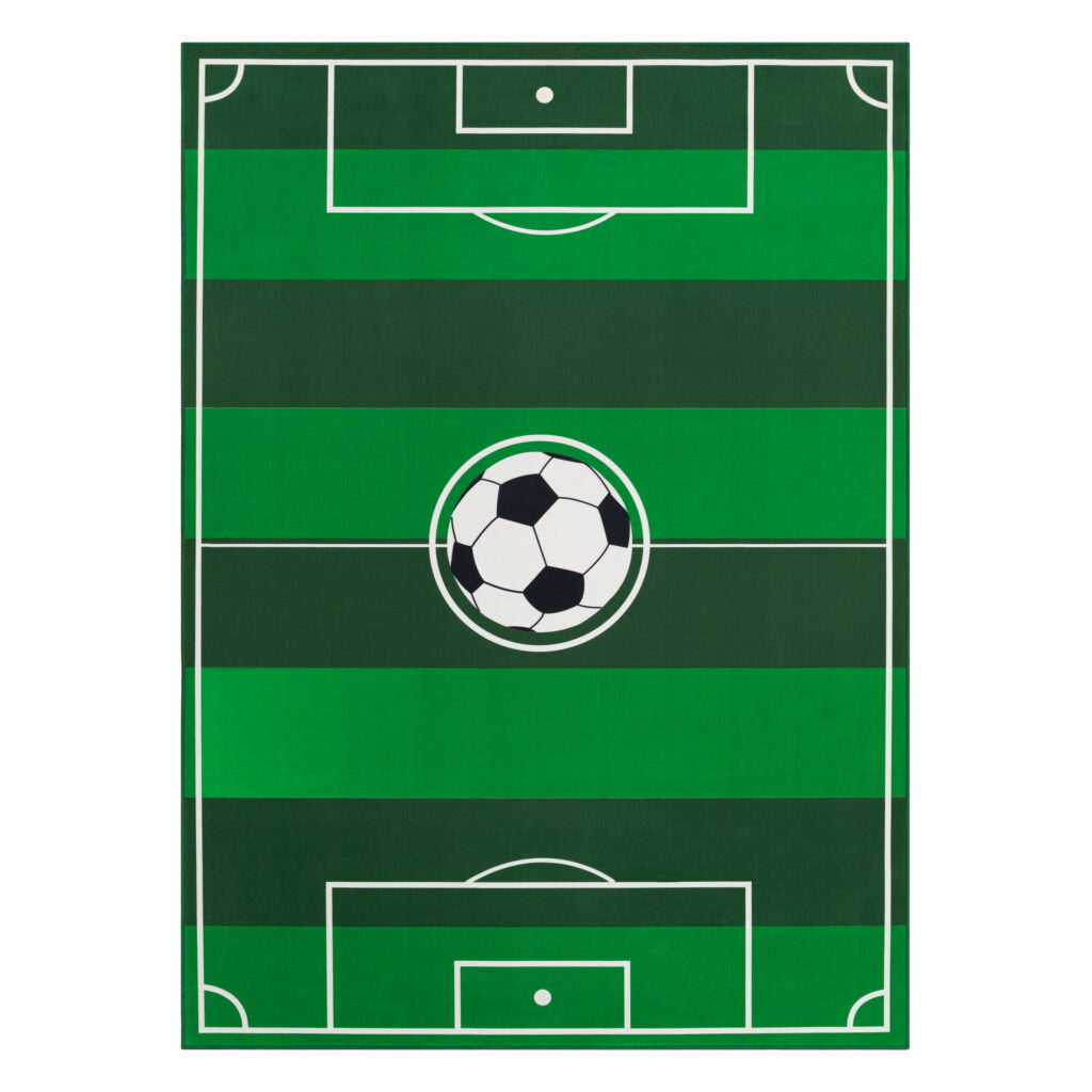 Tappeto Bambini Snooki Campo da Calcio Verde Antiscivolo