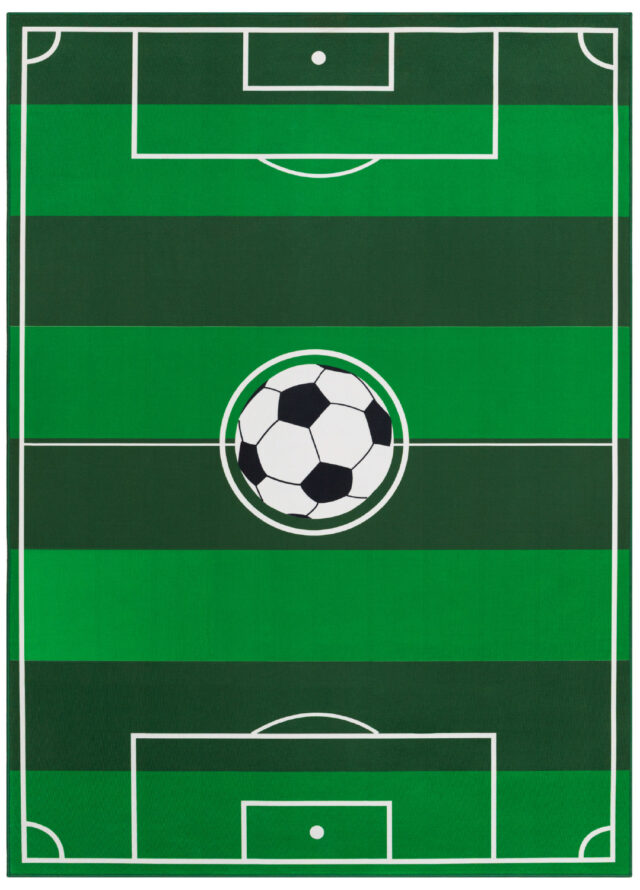 Tappeto Bambini Snooki Campo da Calcio Verde Antiscivolo