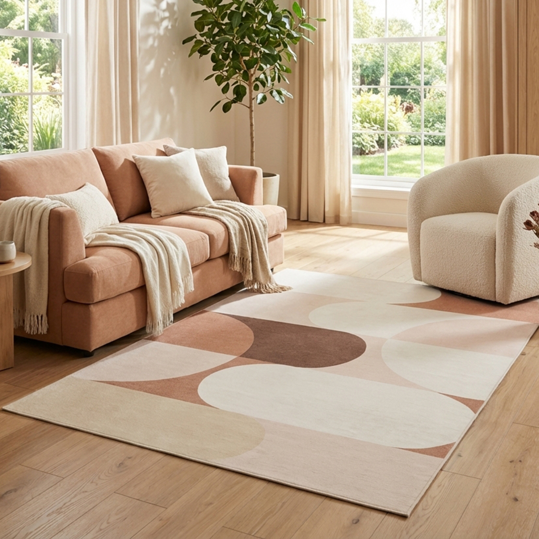 Tappeto Wisp Beige Pastello Geometrico