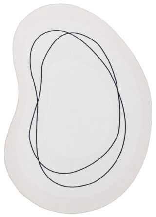 Tappeto Wisp A Forma Irregolare Bianco Linee