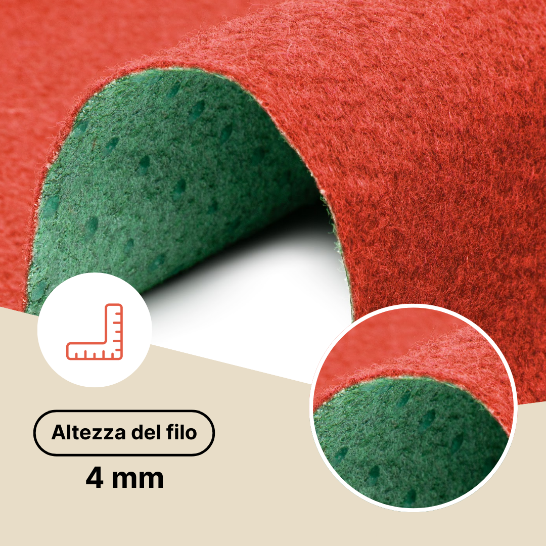 Erba Sintetica Pemba Rosso 4mm