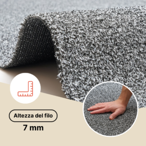 Erba Sintetica Canyoo Grigio 7mm